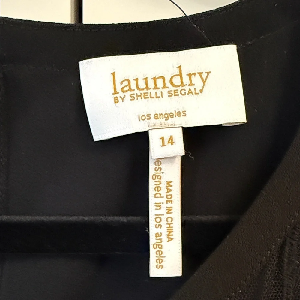 Laundry By Shelli Segal Midnight Black Tank Top